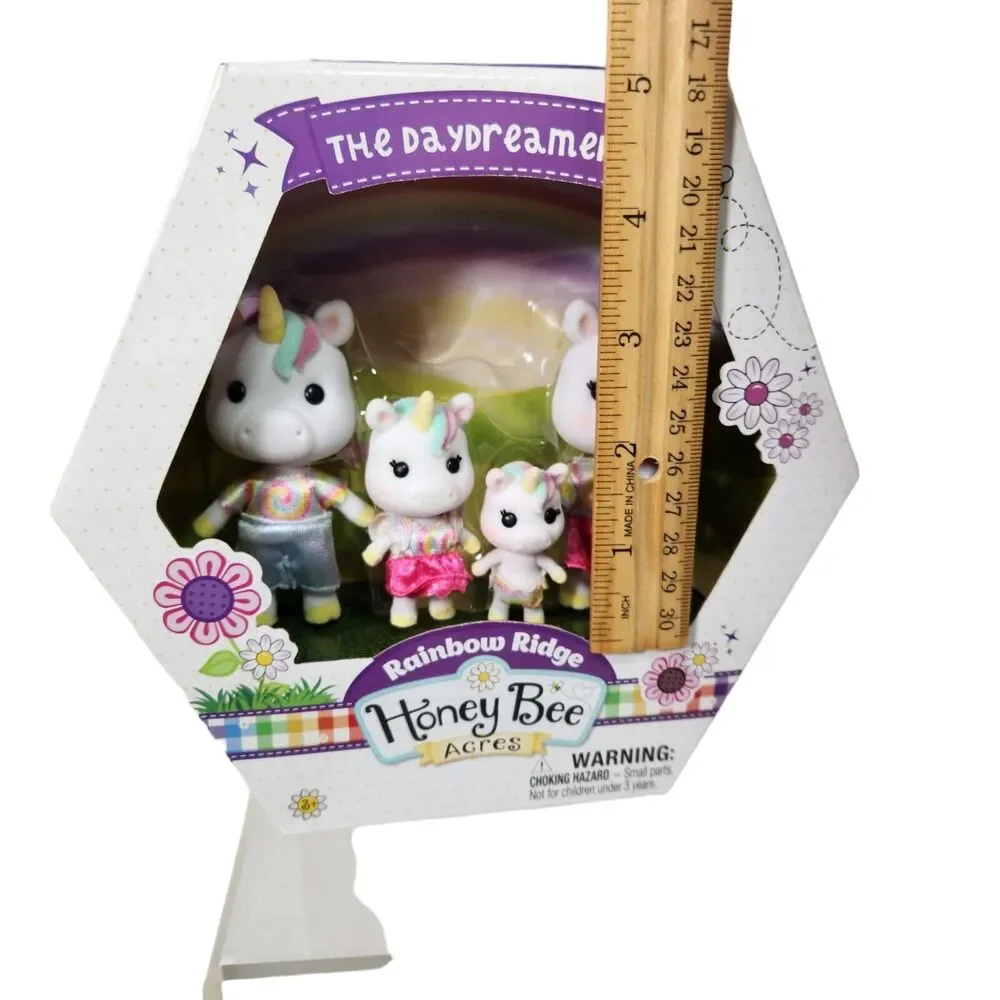Rainbow Ridge Honey Bee Acres The DAYDREAMERS UNICORN Flocked Mom Dad Baby Child